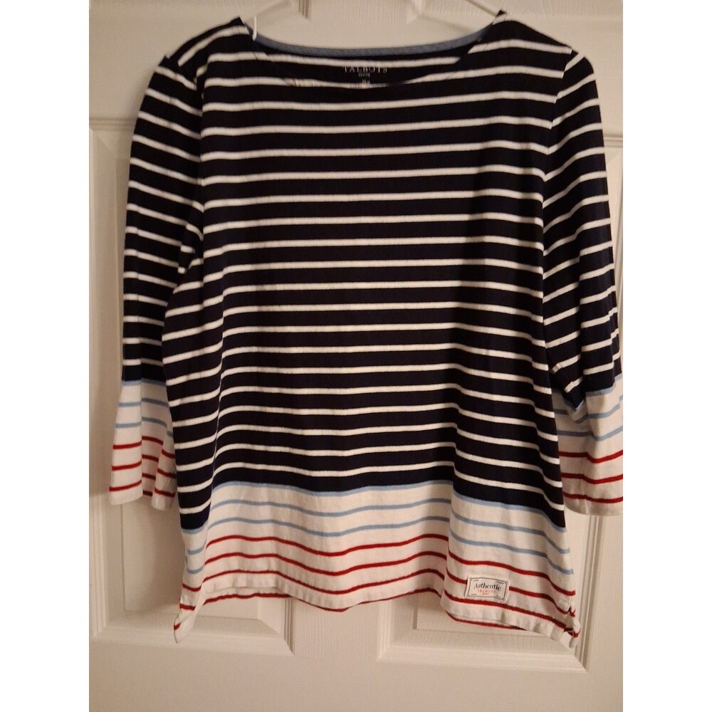 TALBOTS PXL striped Top In Red, White And Blue
